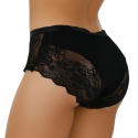 Seksi Koronkowe Damskie Majtki Figi Bawełniane 2XL czarno-beżowe