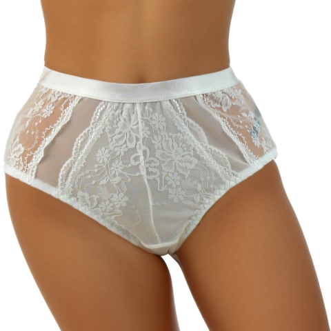 Seksi Koronkowe Damskie Majtki Figi Bawełniane 2XL ecru