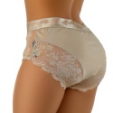 Seksi Koronkowe Damskie Majtki Figi Bawełniane 2XL beżowe