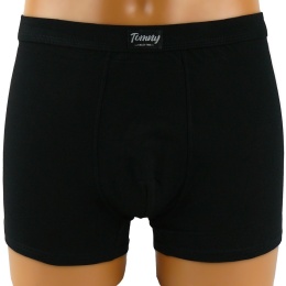 TOM.NY BOKSERKI MĘSKIE gładkie BAWEŁNIANE czarne 3XL