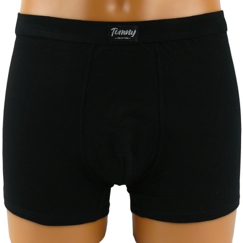 TOM.NY BOKSERKI MĘSKIE gładkie BAWEŁNIANE czarne 2XL