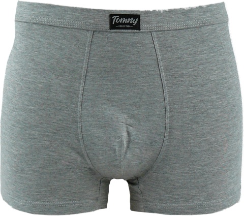 TOM.NY BOKSERKI MĘSKIE gładkie BAWEŁNIANE szary 2XL