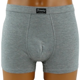 TOM.NY BOKSERKI MĘSKIE gładkie BAWEŁNIANE szary 3XL