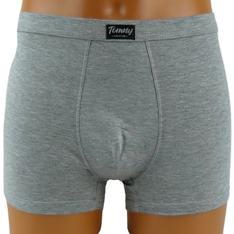 TOM.NY BOKSERKI MĘSKIE gładkie BAWEŁNIANE szary 3XL