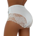 Wysoki Stan Pełne Majtki Damskie Figi Koronkowe 4XL ecru