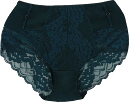 Wysoki Stan Pełne Majtki Damskie Figi Koronkowe 3XL zielone