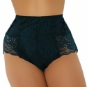 Wysoki Stan Pełne Majtki Damskie Figi Koronkowe 5XL zielone