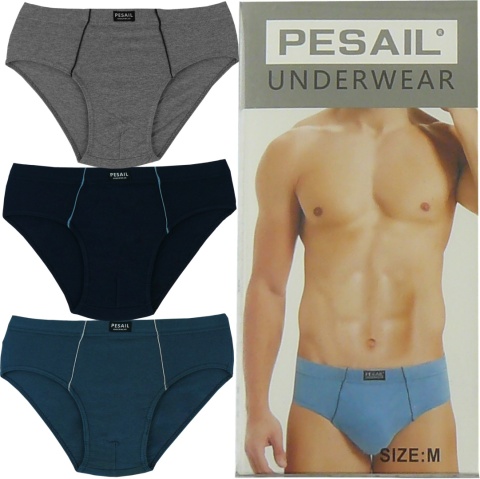 3X Slipy Męskie Klasyczne Majtki 100% Bawełniane Wielokolorowe 3XL