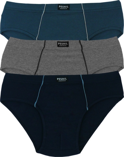 3X Slipy Męskie Klasyczne Majtki 100% Bawełniane Wielokolorowe 2XL