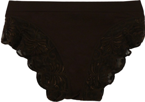 KAROMI MAJTKI DAMSKIE figi KORONKOWE roz. uniwersalny brązowe