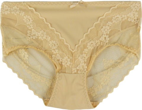 NEW WAVE D528 ŚLICZNE FIGI KORONKOWE MAJTKI DAMSKIE 4XL kremowe