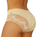 NEW WAVE D528 ŚLICZNE FIGI KORONKOWE MAJTKI DAMSKIE 3XL kremowe