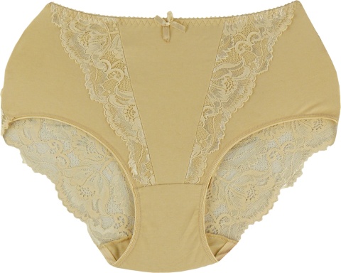 New Wave A2213 KORONKOWE FIGI DAMSKIE MAJTKI BAWEŁNIANE 4XL beżowe