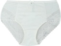 Pełne Opinające Majtki Damskie Figi Koronkowe Wysoki Stan 3XL ecru