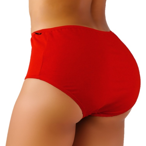 STOPKI BAWEŁNIANE MAJTKI figi DAMSKIE STÓPKI XL czerwone