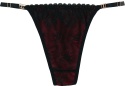 Seksi Stringi Koronkowe Majtki Damskie Figi L/XL czarno-czerwone