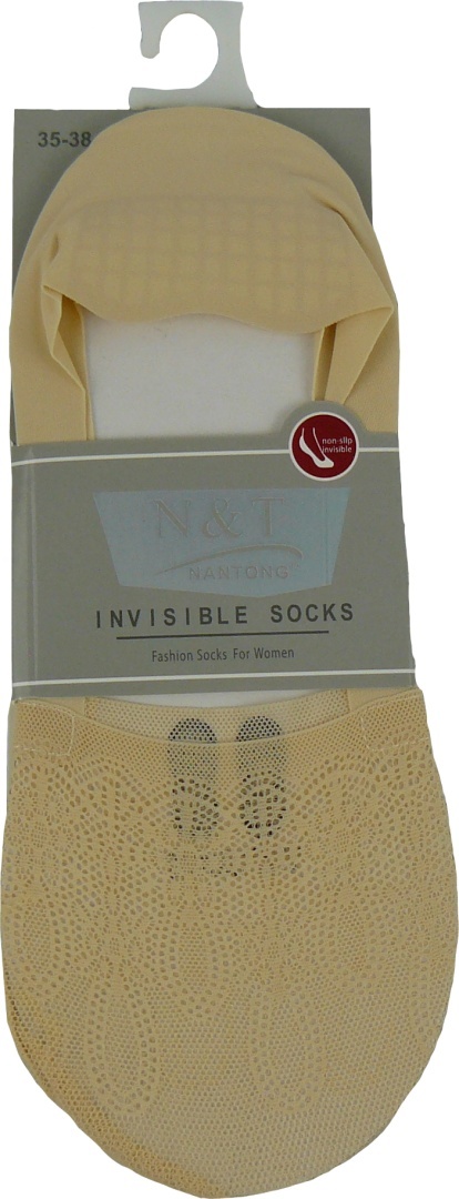 Stopki KoronkoweNiskie Skarpetki Damskie Laserowo Cięte kremowe 35-38