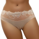 Wygodne Bawełniane Majtki Damskie Figi z Koronką 4053 XXL beżowe
