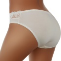 Wygodne Bawełniane Majtki Damskie Figi z Koronką 4053 XL ecru