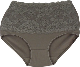 Wysoki Stan Majtki Damskie Figi Plus Size z Koronką 4XL fango