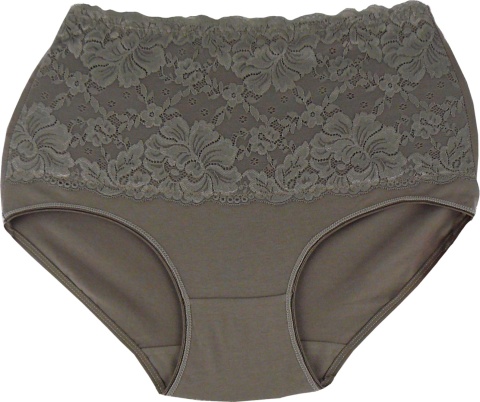 Wysoki Stan Majtki Damskie Figi Plus Size z Koronką 5XL fango