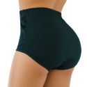Wysoki Stan Majtki Damskie Figi Plus Size z Koronką 5XL zielone