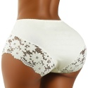 Wysoki Stan Pełne Koronkowe Figi Damskie Majtki Bawełniane 4XL ecru