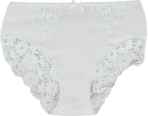 Wysoki Stan Pełne Koronkowe Figi Damskie Majtki Bawełniane 3XL białe