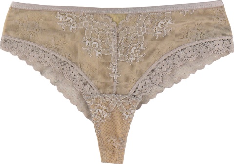 Zmysłowe Brazyliany Damskie Stringi Koronkowe Majtki XL/XXL kawowe