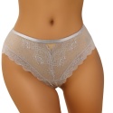Zmysłowe Brazyliany Damskie Stringi Koronkowe Majtki L/XL kawowe