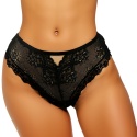 Zmysłowe Brazyliany Damskie Stringi Koronkowe Majtki L/XL czarne