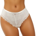 Zmysłowe Brazyliany Damskie Stringi Koronkowe Majtki L/XL ecru