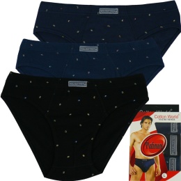 3X Slipy Męskie Klasyczne Majtki 100% Bawełniane Cotton World L