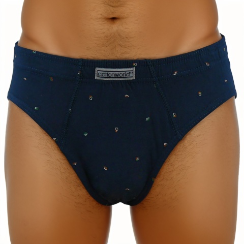 3X Slipy Męskie Klasyczne Majtki 100% Bawełniane Cotton World L