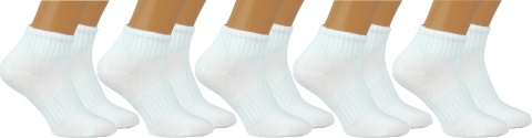 5x DAMSKIE SKARPETY SPORTOWE BAWEŁNIANE białe 39-42