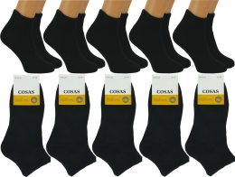 5x DAMSKIE SKARPETY SPORTOWE BAWEŁNIANE czarne 39-42