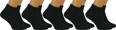 5x DAMSKIE SKARPETY SPORTOWE BAWEŁNIANE czarne 39-42