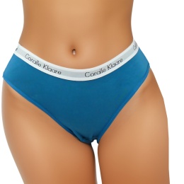 Kolorowe Jednolite Gładkie Damskie Majtki Figi Bawełniane XL/XXL morskie