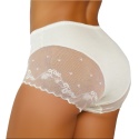KAROMI Koronkowe Majtki Damskie Figi Wyższy Stan Wiskoza 4XL ecru