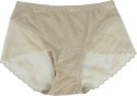 KAROMI Koronkowe Majtki Damskie Figi Wyższy Stan Wiskoza 3XL beż (nude)