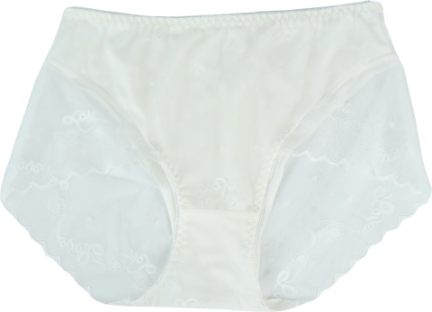 KAROMI Koronkowe Majtki Damskie Figi Wyższy Stan Wiskoza 5XL ecru