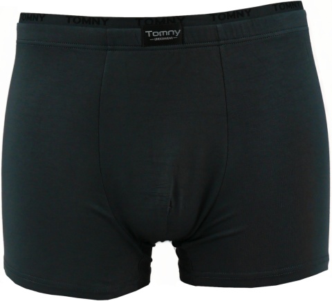 Męskie Gładkie Bokserki Wygodne Majtki Bambusowe 2XL grafitowe