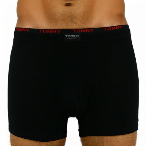 Męskie Gładkie Bokserki Wygodne Majtki Bambusowe L czarne