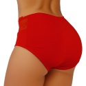 Pełne Majtki Damskie Figi z Wyższym Stanem WISKOZA 3XL czerwone