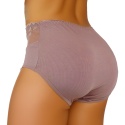 Pełne Majtki Damskie Figi z Wyższym Stanem WISKOZA 3XL dusty pink