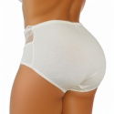Pełne Majtki Damskie Figi z Wyższym Stanem WISKOZA 4XL ecru