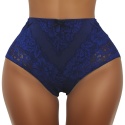 Plus Size Śliczne Majtki Damskie Bawełniane Figi Koronkowe 4XL granatowe