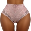 Plus Size Śliczne Majtki Damskie Bawełniane Figi Koronkowe 3XL różowe