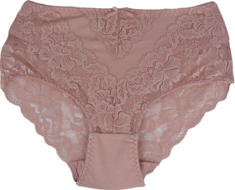 Plus Size Śliczne Majtki Damskie Bawełniane Figi Koronkowe 3XL różowe