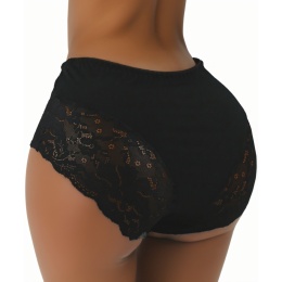 Plus Size Śliczne Majtki Damskie Bawełniane Figi Koronkowe 5XL czarne